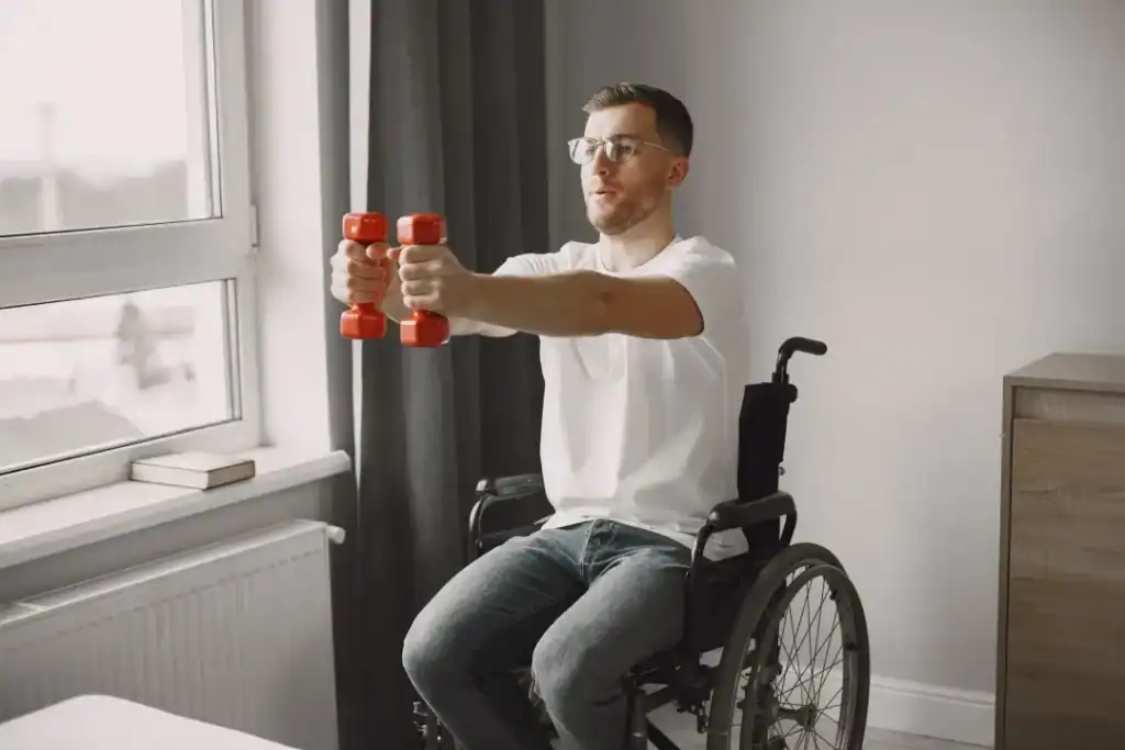 Empowering Weight Loss: A Comprehensive Guide for Individuals with Disabilities 1 Image of man doing exercise in his wheelchair to aid weight loss West Bromwich