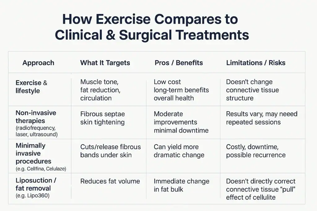 Sculpting Your Bum: Can Toning Exercises Really Reduce Cellulite? 2 How exercise compares to treatments from Lipo 360 West Bromwich