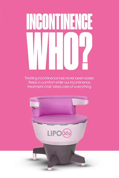 LIPO360 EMS Chair Can Help with Urinary Incontinence 2 Image of a urinary incontinence treatment seat West Bromwich